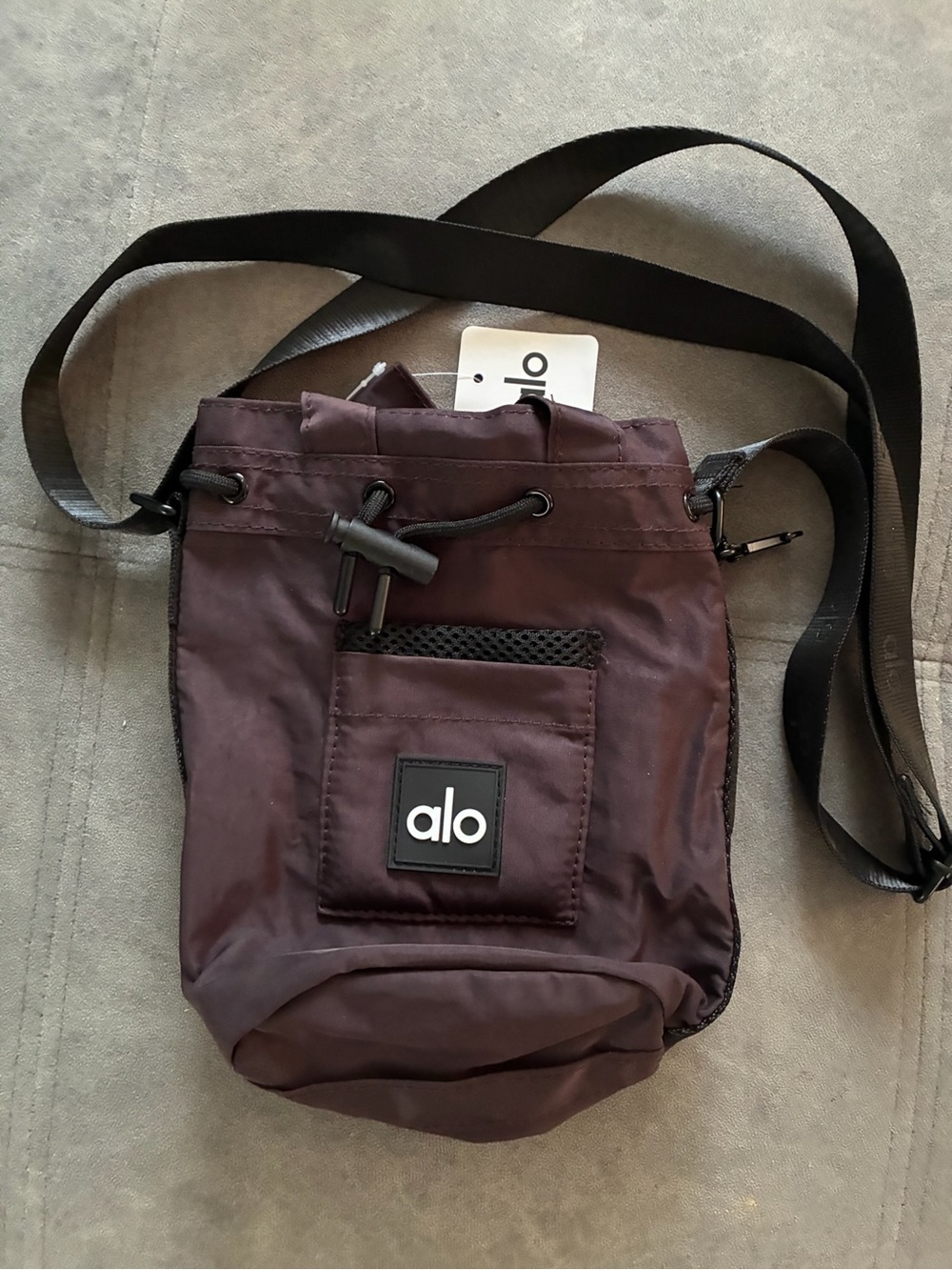 ALO Yoga Brown Crossbody Bucket Bag